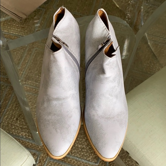 ✨RESTOCKED!! Gray Blue Leather Booties✨ - Picture 7 of 8